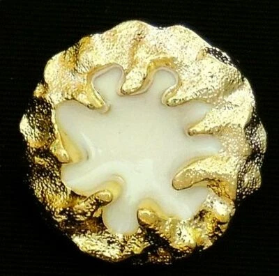 Vestido-chaqueta botones 8-7/8" esmaltado crema oro borde caña espalda NTY305 Foto 1 de 3