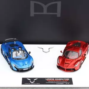 DMH 1:64 Resin Automodell Ferrari LaFerrari McLaren P1 Hamilton Suit - Bild 1 von 13