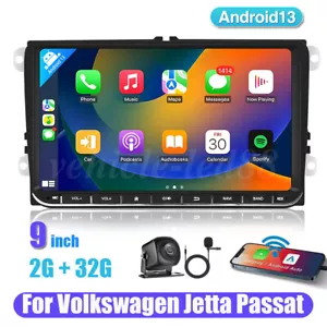 Android 13 For VW Volkswagen Jetta Passat 9" Apple Carplay Car GPS Stereo Radio - Picture 1 of 14