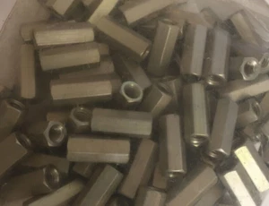 x10 STANDOFF #8 8-32 x 5/8" LONG 1/4 HEX FEMALE FEMALE ALUMINUM SPACER SUPPORT - Picture 1 of 2