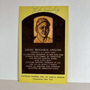 Luke Appling White Sox signiert handsigniert Baseball Hall HOF Plakette Postkarte 29 - Bild 1 von 8