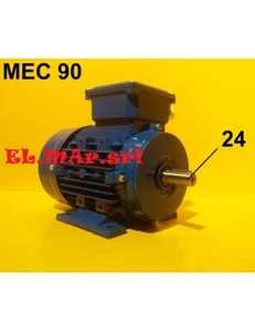 1,35 - 0,66 KW Mec 90 2800-900 Giri Motore Elettrico Trifase 2 Velocità - Foto 1 di 3