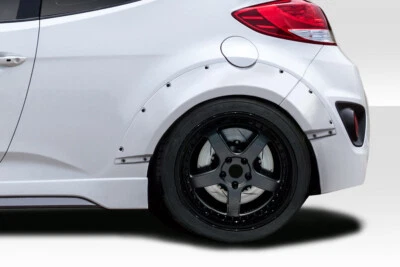 For 2012-2017 Veloster Turbo Duraflex Envision Rear Fender Flares - 4 Piece Foto 1 de 4
