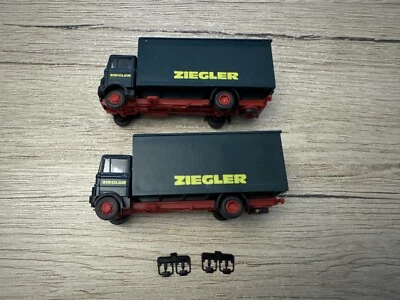 2 Praline LKW 1:87 Mercedes Benz Ziegler Buone Condizioni - Immagine 1 di 4