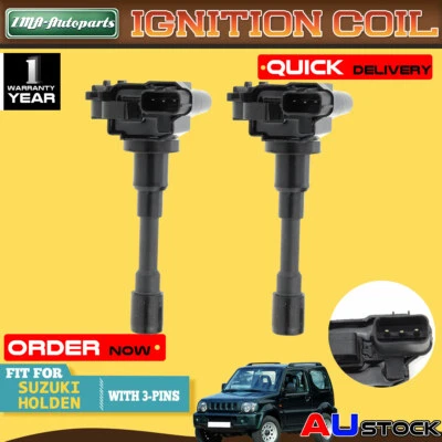 2x Ignition Coil For Holden Cruze Suzuki Jimny/Grand Swift Baleno Carry 1998-on - image 1 of 4