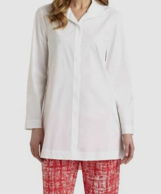 $478 Blusa para mujer Lafayette 148 blanca manga larga cuello en punta talla pequeña P Foto 1 de 3