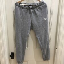 Nike Brand Mens Grey Fleecy Lined Track/Athletics Pants With Pockets Size M