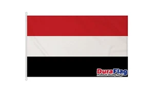 JEMEN 5X3 HOCHWERTIGE FLAGGE (150 cm x 90 cm) DURAFLAG mit CLIPS / HAKEN - Bild 1 von 6