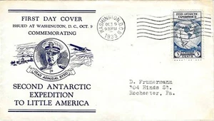 FDC   #733-5    --   Byrd Expedition  --  Hacker - Picture 1 of 2