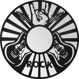 Stagecaptain DWS-6060 BK Design Wandspiegel Rock Mirror Durchmesser 60cm Schwarz - Bild 1 von 5