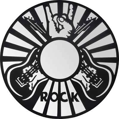 Stagecaptain DWS-6060 BK Design Wandspiegel Rock Mirror Durchmesser 60cm Schwarz - Bild 1 von 4