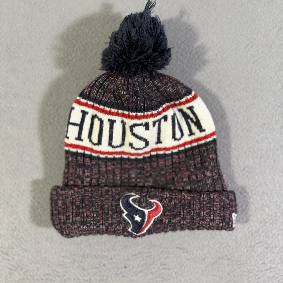 Houston Texans NFL Fútbol Pom Pom Gorro Gorra Nueva Era Talla Única Se Adapta a la mayoría Foto 1 de 4