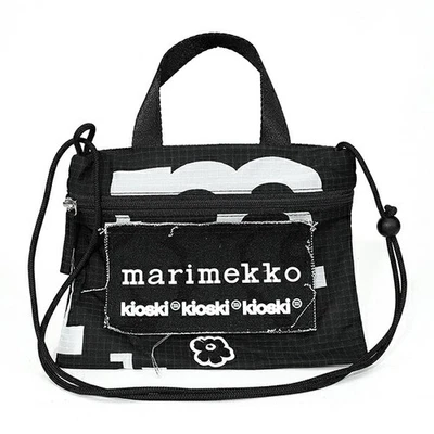 Marimekko Shoulder Bag  Fanny CROSS POCKET 092210 992 Unisex Black White - Imagem 1 de 4
