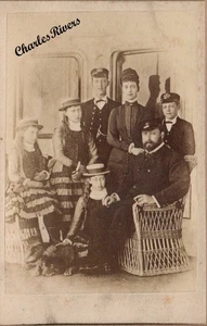 1880 CDV KÖNIG EDWARD VII, KÖNIGIN ALEXANDRA & KINDER AN BORD ROYAL YACHT #D4829 - Bild 1 von 2