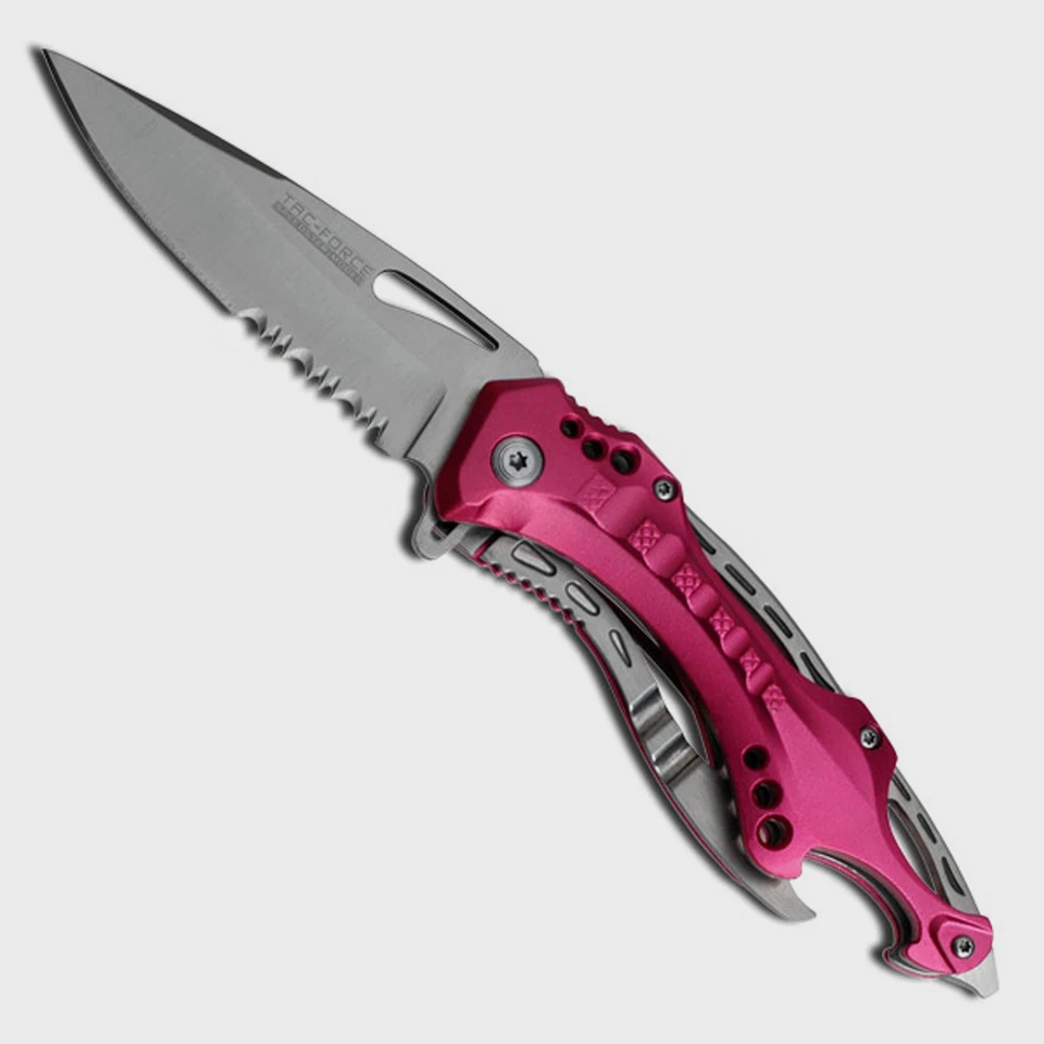 Tac Force Folding Knife Stainless Blade Aluminum Handle Can Opener Glass Breaker - Image 1 of 1