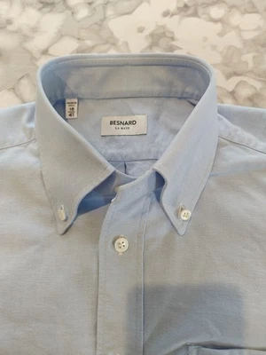  Ivy League  OCBD  Besnard Mercer & Sons  Anglo Italian Sky Blue Oxford  - Image 1 of 4