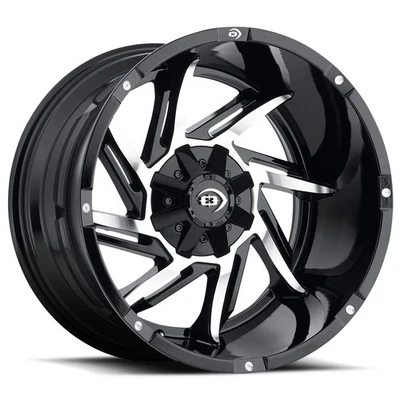Rueda frontal mecanizada negra brillante 18x9 Vision 422 Prowler 5x4,5/5x5 (-12 mm) Foto 1 de 4