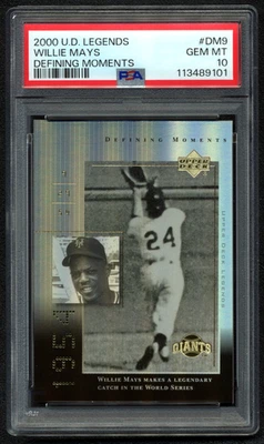 Willie Mays 2000 Upper Deck Legends Defining Moments MLB #DM9 - PSA 10 - POP 2 Foto 1 de 2