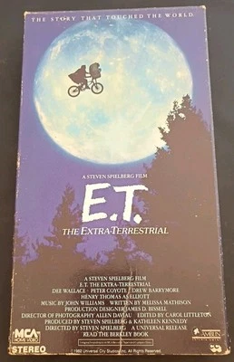 E.T. The Extra Terrestrial 1988 RARE VHS Green Black Tape Original Vtg Spielberg - Image 1 of 4