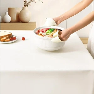 Rectangular Gray Waterproof Tablecloth for Weddings For Parties Wrinkle - Picture 1 of 17