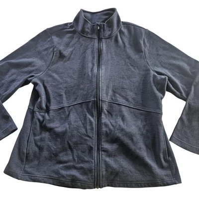 Skechers Jacket Mens 2XL Dark Gray Full Zip Stand Collar Pockets Lightweight - Image 1 of 4