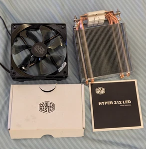 Cooler Master RR-212L-16PR-R1 CPU Cooling Heatsink and PWM Fan with Red LEDs - Picture 1 of 13