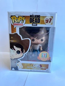 BNIB FUNKO POP! Vinyl The Walking Dead Serie #97 Carl Grimes Blutige Figur 7/11 - Bild 1 von 8