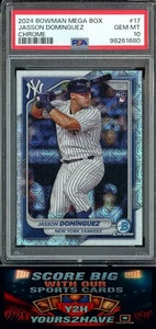 Mega caja Bowman #17 Jasson Dominguez RC ROOKIE 2024 cromo PSA 10 YANKEES - Imagen 1 de 2