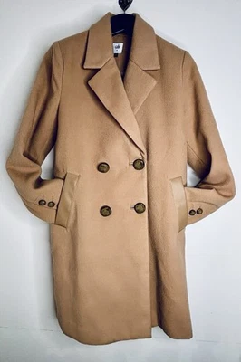 Chaqueta de trinchera CABI Heritage Longline doble pecho marrón camel talla M ¡USADA EN EXCELENTE ESTADO! Foto 1 de 4