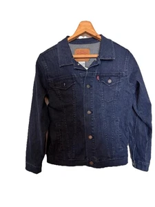 Levis Little-Youth Boys Casual Denim Trucker Jacket Size 12-13Years LDark Blue - Picture 1 of 21