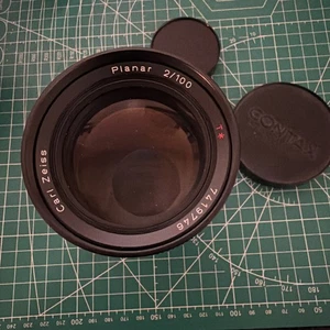 Contax Carl Zeiss Planar T * 100 mm f/2 [Top NEUWERTIG] Objektiv AEG C/Y US-VERKÄUFER - Bild 1 von 4