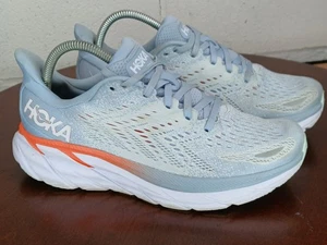 Hoka One One Clifton 8 Damen-Laufschuhe blau sportliche Turnschuhe Größe 8 B - Bild 1 von 9