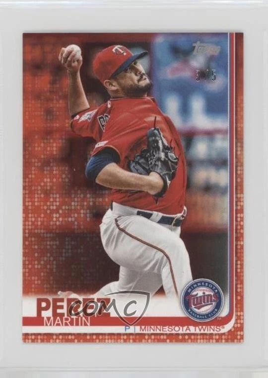 2019 Topps Mini Red /5 Martin Perez #US222 - Image 1 of 2
