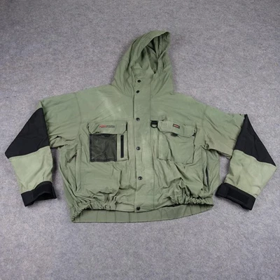 Redington Red Storm Jacket Mens 2XL Green Rain Coat Waterproof Wading Fishing - Image 1 of 4