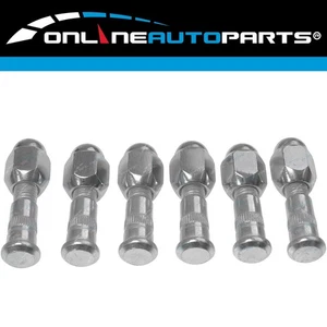 Front Set of 6 Wheel Studs + Nuts for Landcruiser 40 60 70 75 Series 1980-1999 - Picture 1 of 2