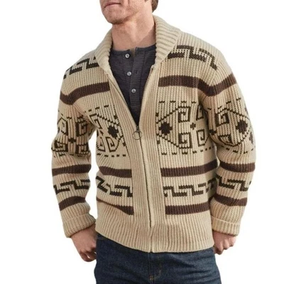 The Dude Sweater Big Lebowski Cardigan Zip Up Knit Jeffery Adult Movie Costume - Image 1 of 4