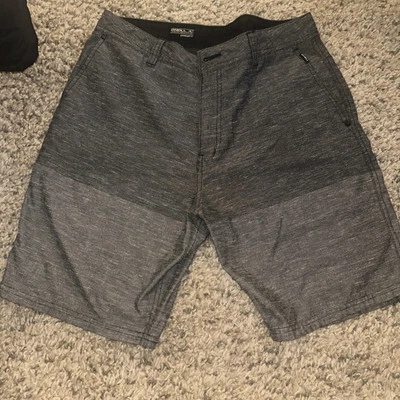 Pantalones cortos de vestir O’Neill gris/negro para hombre talla 32 cremallera botón ajuste estándar Foto 1 de 4