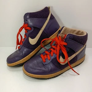 2008 Nike Dunk High Premium - 318714-521 Womens Size 7 Purple Wool Shoes - Picture 1 of 18