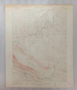 ANTIQUE ORIG WALCOTT WYOMING GEOLOGICAL SURVEY TOPO TOPOGRAPHICAL MAP 1914 - Picture 1 of 6