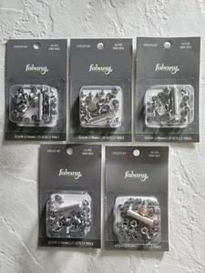Lot of 5 Fabany silver eyelets kit 5/32" w/ 2 tools (Scrapbooking) Hobby Lobby - Picture 1 of 5