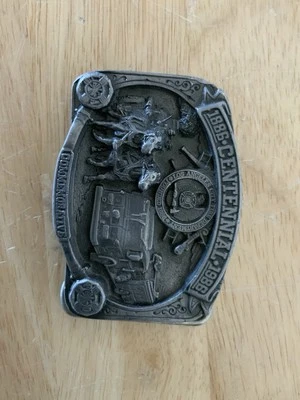 Hebilla de cinturón del Departamento de Bomberos de la ciudad de Los Ángeles. Centenario Conmemorativo Usado Foto 1 de 4