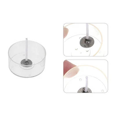 Luces de té velas taza transparente Emty Tealight tazas accesorios para hacer Foto 1 de 4