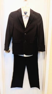Chaps Boys Black Formal Suit Jacket 10 Pants 10 White Shirt 12 - Picture 1 of 11