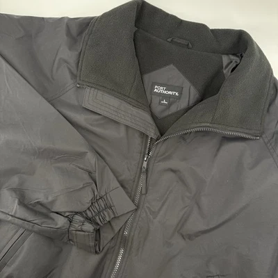 PORT AUTHORITY MENS LARGE CORE SOFT SHELL WATER WIND RESISTANT JACKET JP54 BLACK - Image 1 of 4