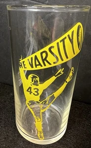 The Varsity Vintage Juice Glass Atlanta GA Football Player #43 Yellow - Picture 1 of 3