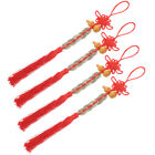  4 Pcs Rope Chinese Coin Charm Lunar New Year Hanging Chinoiserie Decor