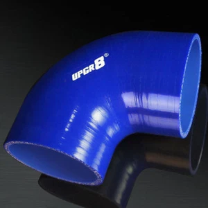 UPGR8 4-PLY 3.5'' High Performance Blue 90 Degree Coupler Silicone Hose Throttle - Picture 1 of 1