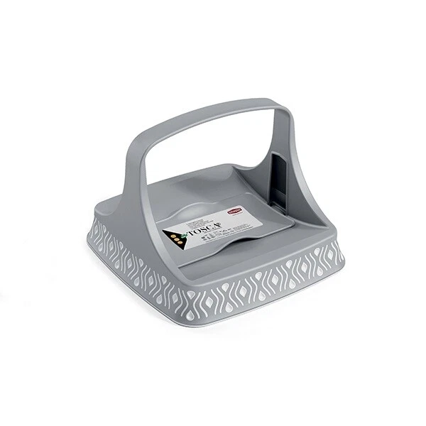 Portatovaglioli da Tavola Tosca Bianco e Grigio 22 x 22 x 16,5 cm Stefanplast - Immagine 1 di 1