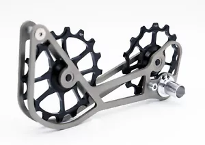 SwishTi Cycle Oversized Pulley Titanium Cage for Shimano 6800/7800/9000 Black - Picture 1 of 12