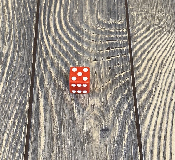 Parker Brothers Clue Game Red Dice Die Replacement Parts Pieces - Image 1 of 1